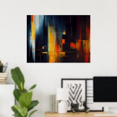 Abstrakte Geometrie von Urban Lights Poster (Heimbüro)