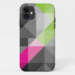 Abstrakte geometrisch elegante, grau-rosa grüne Fa Case-Mate iPhone Hülle