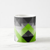 Abstrakte geometrisch elegante, grau-rosa grüne Fa Kaffeetasse (Mittel)
