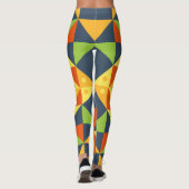 Abstrakte geometrisch farbige Leggings (Rückseite)