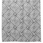 Abstrakte geometrische Aquarellfarbe grau Duschvorhang (Vorderseite)
