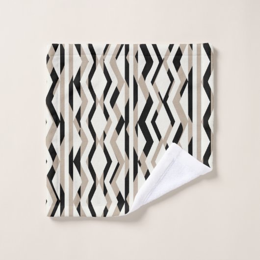 Abstrakte geometrische Art Deco Badetuch Set (Waschlappen)
