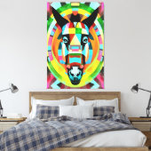 Abstrakte Geometrische Art des Donkey Leinwanddruck (Insitu (Schlafzimmer))