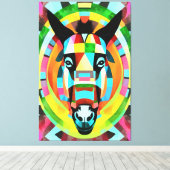 Abstrakte Geometrische Art des Donkey Leinwanddruck (Insitu (Holzboden))