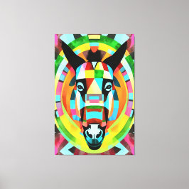 Abstrakte Geometrische Art des Donkey Leinwanddruck