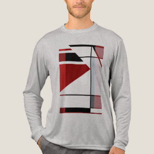 Abstrakte geometrische Art des MCM-Look Tri-Blend Shirt