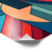 Abstrakte geometrische Art - Farbgitterkomposition Fotodruck (Ecke)
