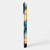 Abstrakte geometrische Art - Farbgitterkomposition iPhone Hülle (Linke Seite)