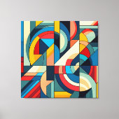 Abstrakte geometrische Art - Farbgitterkomposition Leinwanddruck (Vorderseite)