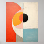 Abstrakte geometrische Balance: weiche, fette Lini Poster (Vorne)