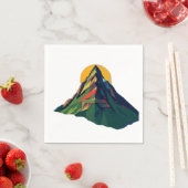 Abstrakte geometrische Berglandschaft Serviette (Beispiel)