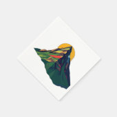 Abstrakte geometrische Berglandschaft Serviette (Ecke)