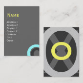 ABSTRAKTE GEOMETRISCHE BLAUE GRAY YELLOW CIRCLES VISITENKARTE (Vorne/Hinten)