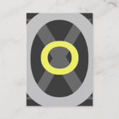 ABSTRAKTE GEOMETRISCHE BLAUE GRAY YELLOW CIRCLES VISITENKARTE (Rückseite)