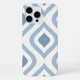 Abstrakte geometrische, blaue und cremeweiße iPhone 16 pro max hülle