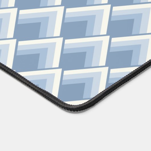 Abstrakte geometrische, blaue und weißliche 2-Pack Schreibtischunterlage (Ecke)