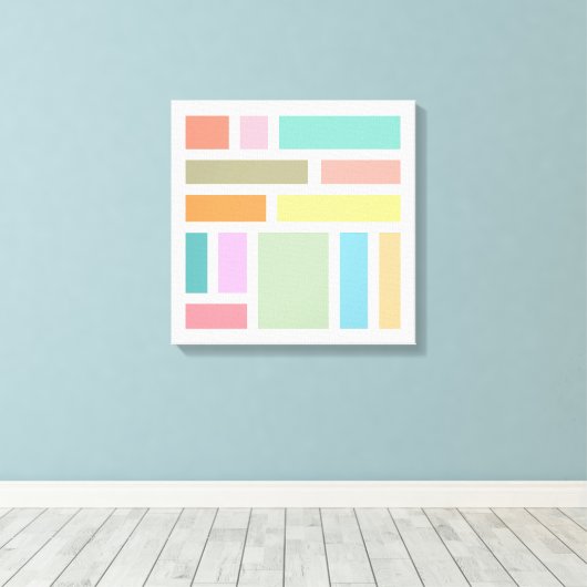 Abstrakte geometrische Blöcke Leinwanddruck (Insitu (Holzboden))