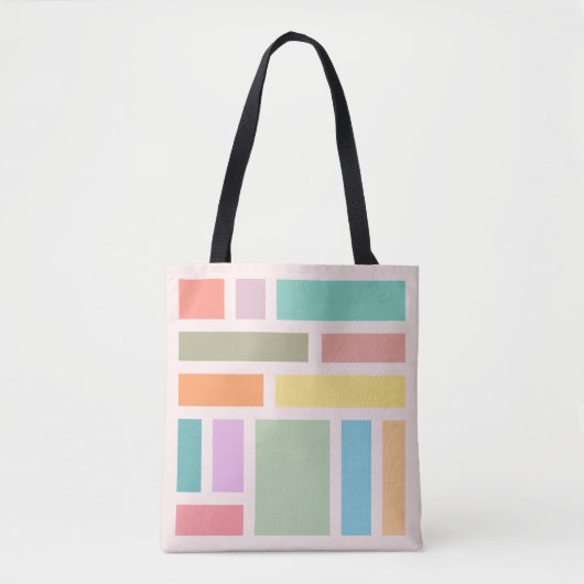 Abstrakte geometrische Blöcke Tasche (Vorderseite)