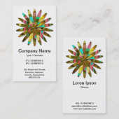 Abstrakte geometrische Blume 02 Visitenkarte (Vorne/Hinten)