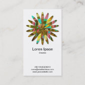 Abstrakte geometrische Blume 02 Visitenkarte (Rückseite)