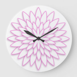 Abstrakte geometrische Blume 3D Große Wanduhr