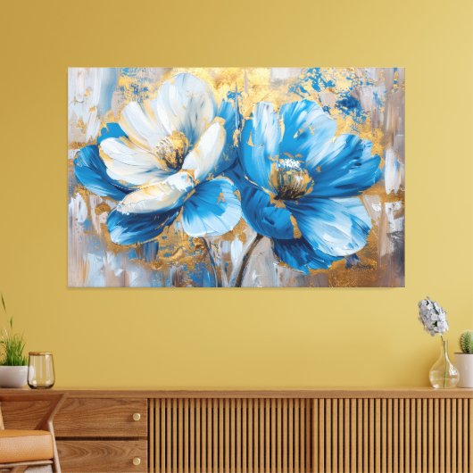 Abstrakte geometrische Blume Art - Texturierte Acr Leinwanddruck (Insitu (Wohnzimmer))