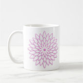 Abstrakte geometrische Blume. Text Kaffeetasse (Links)