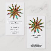 Abstrakte geometrische Blume Visitenkarte (Vorne/Hinten)