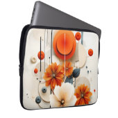 Abstrakte geometrische Blumenmuster Laptopschutzhülle (Vorne Rechts)