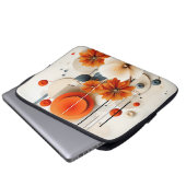 Abstrakte geometrische Blumenmuster Laptopschutzhülle (Vorne Knopf)