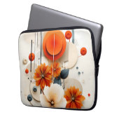 Abstrakte geometrische Blumenmuster Laptopschutzhülle (Vorderseite Links)