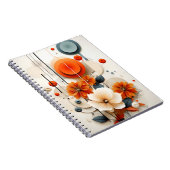 Abstrakte geometrische Blumenmuster Notizblock (Rechte Seite)