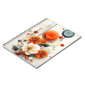 Abstrakte geometrische Blumenmuster Notizblock (Linke Seite)