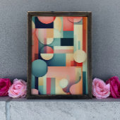 Abstrakte geometrische Bold Boho Wandkunst Poster
