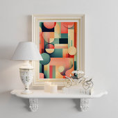 Abstrakte geometrische Bold Boho Wandkunst Poster