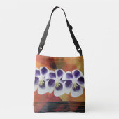 Abstrakte Geometrische Boxtasche mit Federgeometri Tragetaschen Mit Langen Trägern (Rückseite)