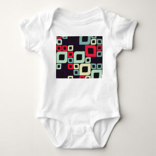Abstrakte geometrische, computergenerierte Kunstil Baby Strampler