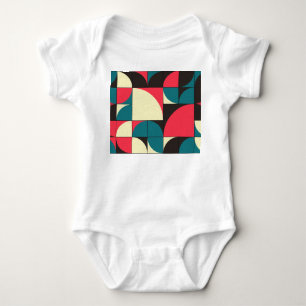 Abstrakte geometrische, computergenerierte Kunstil Baby Strampler