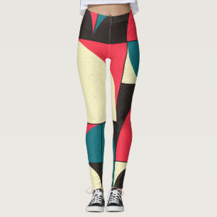 Abstrakte geometrische, computergenerierte Kunstil Leggings