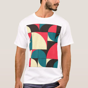 Abstrakte geometrische, computergenerierte Kunstil T-Shirt