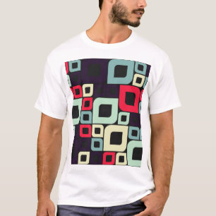 Abstrakte geometrische, computergenerierte Kunstil T-Shirt