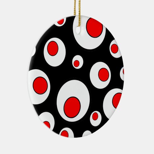 Abstrakte geometrische Coole Kreise Keramikornament (Rechts)