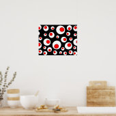 Abstrakte geometrische Coole Kreise Poster (Küche)