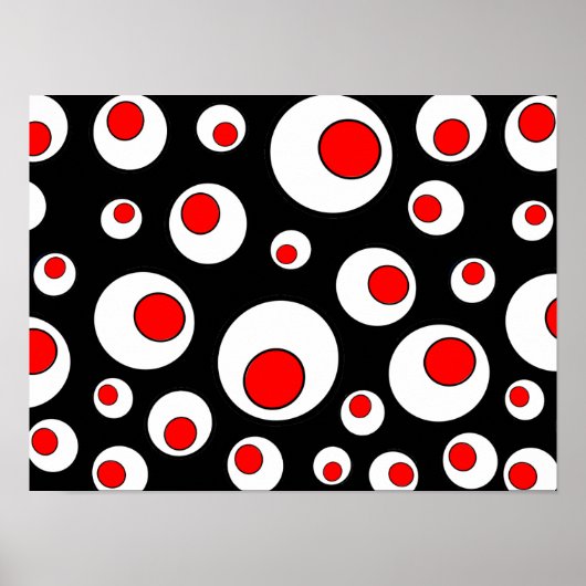 Abstrakte geometrische Coole Kreise Poster (Vorne)