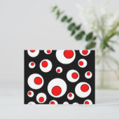 Abstrakte geometrische Coole Kreise Postkarte (Stehend Vorderseite)