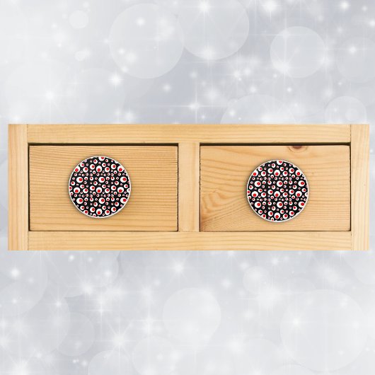 Abstrakte geometrische Coole rote Kreise Keramikknauf