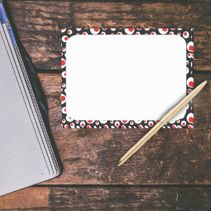 Abstrakte geometrische Coole rote Kreise Post-it Klebezettel