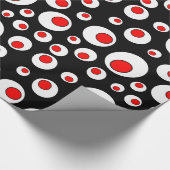 Abstrakte geometrische coole rote weiße Kreise Geschenkpapier (Ecke)