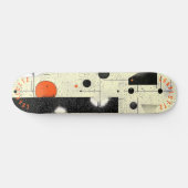 Abstrakte geometrische Creme und Orange Skateboard (Horizontal)