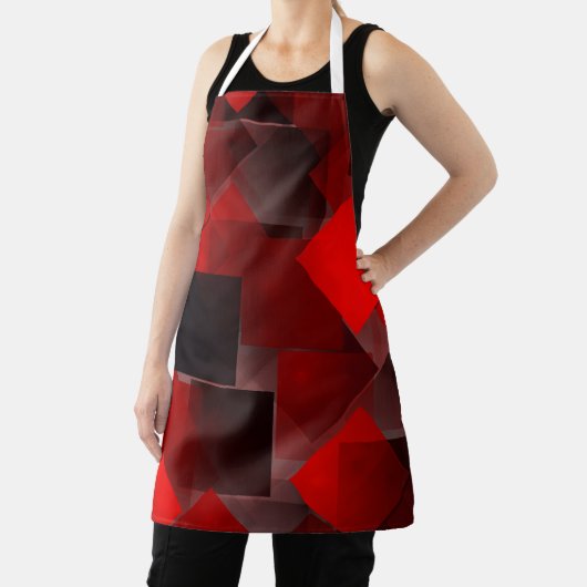 Abstrakte geometrische Dekoration in Rot Schürze (InSitu)